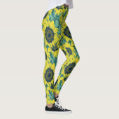 Aesthetisch kleurig zonnebloempatroon leggings (Rechts)