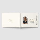 Aesthetisch monogram Funeral Memorial Guest Book Gastenboek (Volledig)