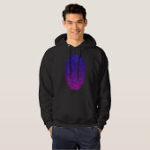 Aesthetisch Neon Fingerprint Lumineus Luminescent Hoodie (Voorkant volledig)