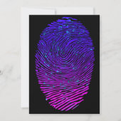 Aesthetisch Neon Fingerprint Lumineus Luminescent Kaart (Voorkant)