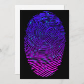 Aesthetisch Neon Fingerprint Lumineus Luminescent Kaart (Voorkant / Achterkant)
