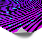 Aesthetisch Neon Fingerprint Lumineus Luminescent Poster (Hoek)