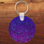 Aesthetisch Neon Fingerprint Lumineus Luminescent Sleutelhanger (Voorkant)