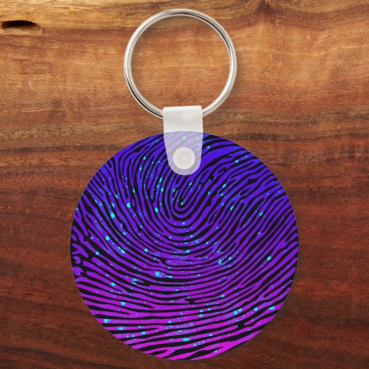 Aesthetisch Neon Fingerprint Lumineus Luminescent Sleutelhanger (Voorkant)