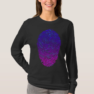 Aesthetisch Neon Fingerprint Lumineus Luminescent  T-shirt