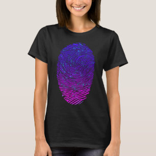 Aesthetisch Neon Fingerprint Lumineus Luminescent T-shirt