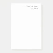 Aesthetisch Professioneel grafisch wit Visitekaart Post-it® Notes (Voorkant)