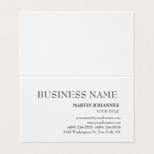 Aesthetisch Professioneel grafisch wit Visitekaart Visitekaartje (Buitenkant ongevouwen)