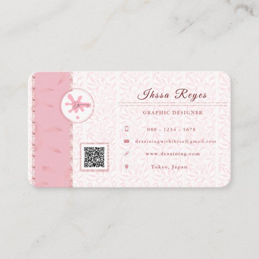 Aesthetisch Rosegold Visitekaartje (Voorkant)