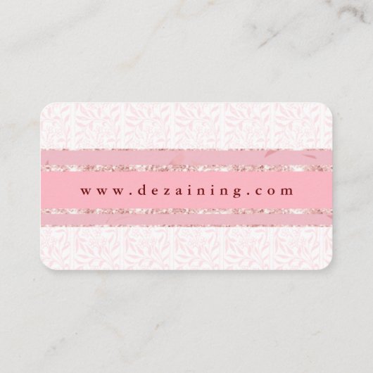 Aesthetisch Rosegold Visitekaartje (Achterkant)