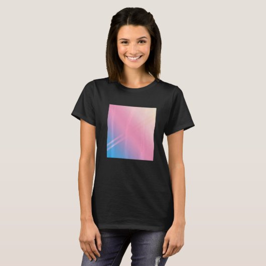 Aesthetisch - Roze blauwe Abstracte grafische prem T-shirt (Voorkant volledig)
