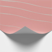 Aesthetisch roze lijnpapier cadeaupapier (Hoek)
