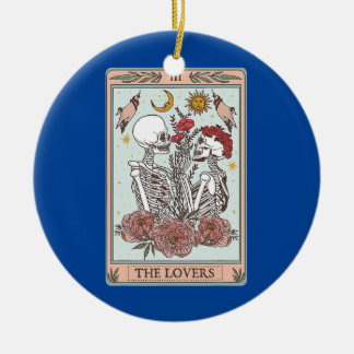 Aesthetisch skelet Lovers Tarot Kaart Reading Keramisch Ornament