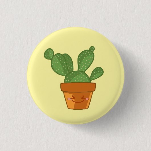 Aesthetisch Succulent Cactus Bloed plant Ronde Button 3,2 Cm (Voorkant)