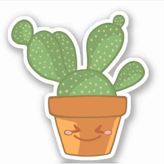 Aesthetisch Succulent Cactus Bloed plant Sticker (Voorkant)