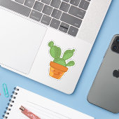 Aesthetisch Succulent Cactus Bloed plant Sticker (Laptop met iPhone)