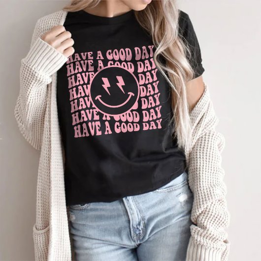 Aesthetisch Trendy-Shirt, met een goede dag T-shir T-shirt