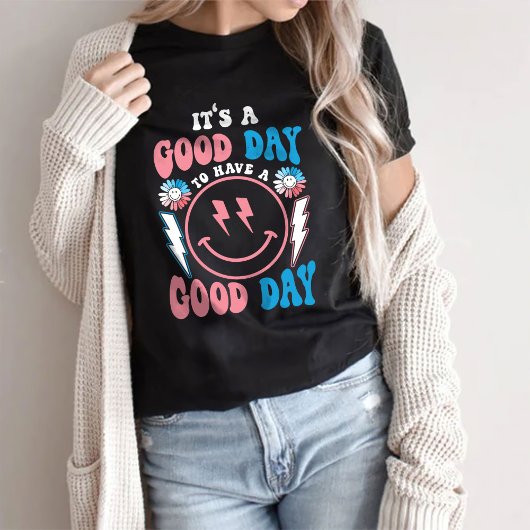 Aesthetisch Trendy-Shirt, met een goede dag T-shir T-shirt