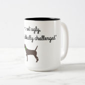 "Aesthetisch uitgedaagd" Pudelpointer Coffee-Mok Tweekleurige Koffiemok (Voorkant rechts)