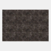 Aesthetisch zwart en bruin luipaarspatroon inpakpapier vel (Voorkant 3)