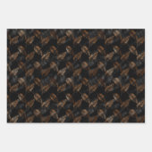Aesthetisch zwart en bruin textuurpatroon inpakpapier vel (Voorkant 2)