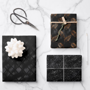 Aesthetisch zwart en bruin textuurpatroon inpakpapier vel