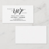 Aesthetisch Zwart Manuscript, de Partij RSVP antwo Informatiekaartje (Voorkant / Achterkant)