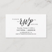 Aesthetisch Zwart Manuscript, de Partij RSVP antwo Informatiekaartje (Voorkant)