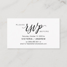 Aesthetisch Zwart Manuscript, de Partij RSVP antwo Informatiekaartje