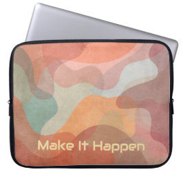 Aesthetische aardetonen terracotta Make It Happen Laptop Sleeve