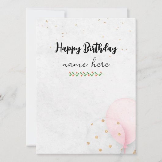 Aesthetische Birthday Kaart (Voorkant)