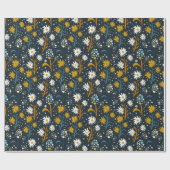 Aesthetische bloemen cadeaupapier (Vlak)