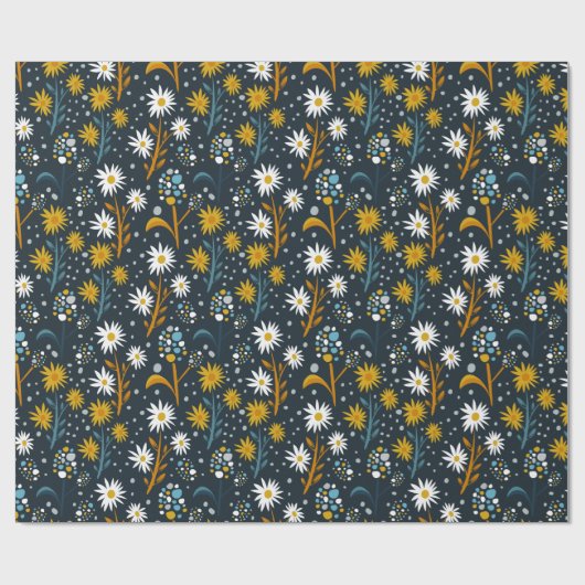 Aesthetische bloemen cadeaupapier (Vlak)