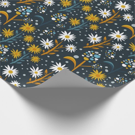 Aesthetische bloemen cadeaupapier (Hoek)