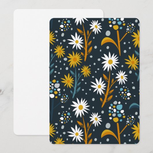 Aesthetische bloemen kaart (Voorkant / Achterkant)