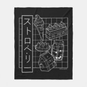 Aesthetische damp van aardbeien fleece deken (Voorkant)