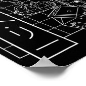 Aesthetische damp van aardbeien poster (Hoek)