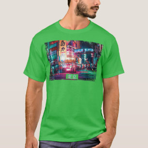 Aesthetische dampgolf Japan 80-90-thema Tokyo 48 T-shirt