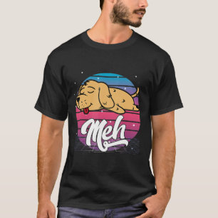 Aesthetische dampgolf Japanse otaku Meme Meh Golde T-shirt