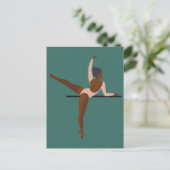 Aesthetische dansende Ballerina Briefkaart (Staand voorkant)
