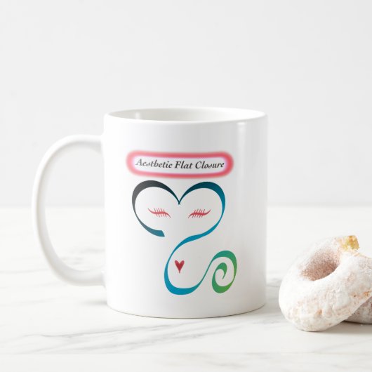 Aesthetische flatsluiting Bilaterale mastectomie Koffiemok (Met donut)