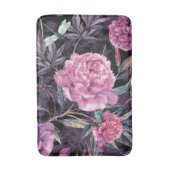 Aesthetische florale anoranje badmat (Voorkant Verticaal)