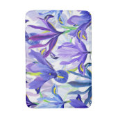 Aesthetische florale anoranje badmat (Voorkant Verticaal)