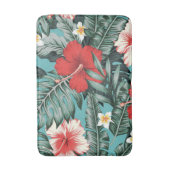 Aesthetische florale anoranje badmat (Voorkant Verticaal)