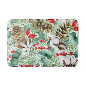 Aesthetische florale anoranje badmat (Voorkant)