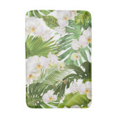 Aesthetische florale anoranje badmat (Voorkant Verticaal)