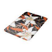 Aesthetische florale anoranje badmat (Gekanteld)
