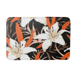 Aesthetische florale anoranje badmat