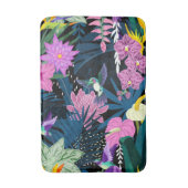 Aesthetische florale anoranje badmat (Voorkant Verticaal)