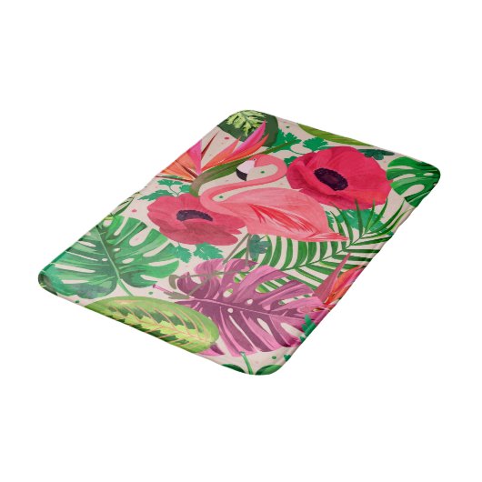 Aesthetische florale anoranje badmat (Gekanteld)